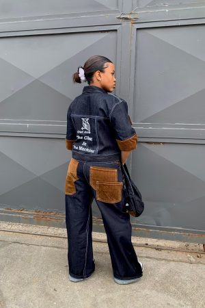 owl atelier denim two piece r1050