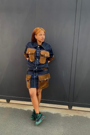 women’s optimus denim two piece 2